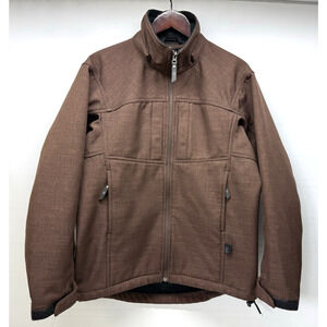 STS Ranchwear Weston Brown SoftShell Full Zip Western Jacket Mens Small